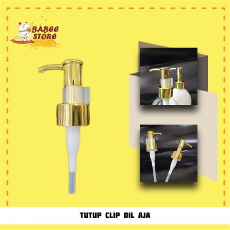 Jual Tutup Pump Clip Oil Gold Silver Neck 24 Tutup Botol Pump