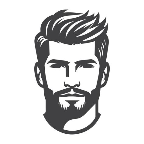 Bearded Man S Face Hipster Character Fashion Silhouette Avatar