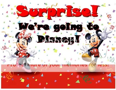 Surprise We Re Going To Disney Free Printable