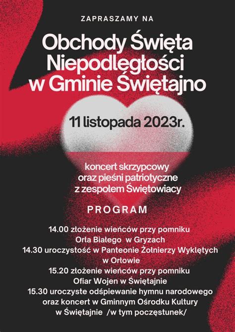 OBCHODY ŚWIĘTA NIEPODLEGŁOŚCI w Gminie Świętajno GMINNY OŚRODEK