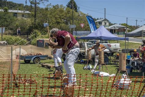 wood chopping event  rural fair editorial image image  wood
