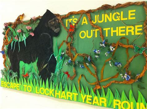 Jungle Bulletin Board Jungle Theme Classroom Decorations Jungle