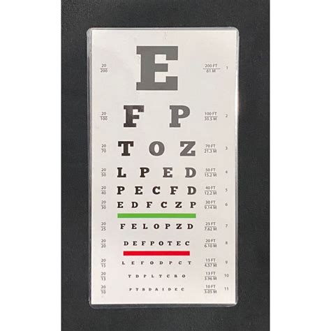 Pocket Snellen Eye Chart Visual Acuity Eye Vision Test Chart Shopee