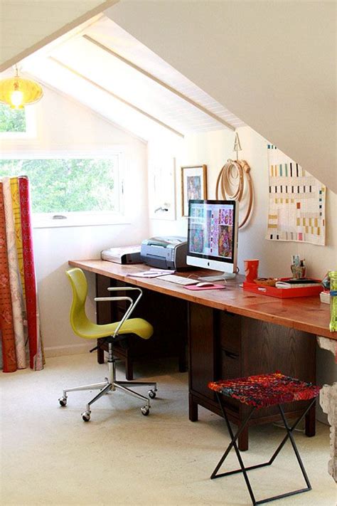 Other Side Of Neat Work Space Home Attic Renovation