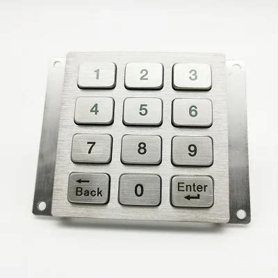 Key Ip Usb Stainless Steel Industrial Keypad Ticket Machine Button