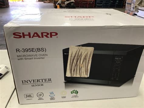 Sharp Smart Inverter Microwave R395ebs Black Stainless Steel Hilco