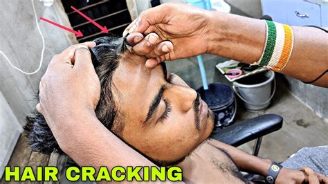 Hair Cracking Head And Upper Body Massage With Neck Cracking Super