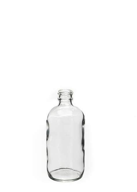 4 Oz Clear Boston Round Glass Bottle