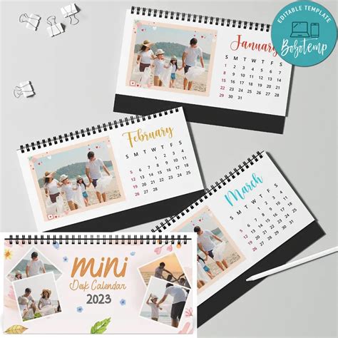 2023 Desk Calendar Custom Photo | Bobotemp