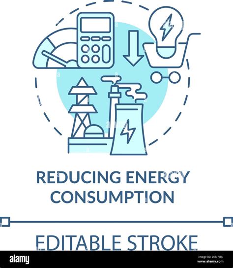 Reducing Energy Consumption Concept Icon Stock Vector Image Art Alamy