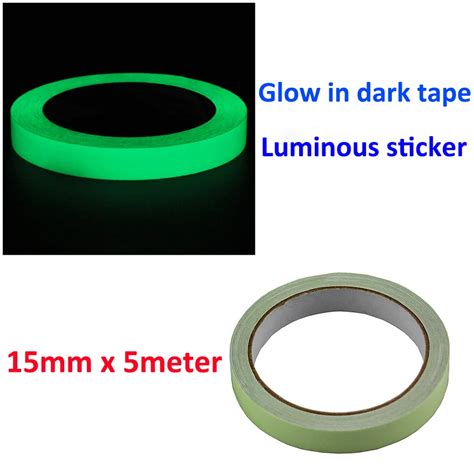 15mm Wide Green Glow In Dark Tape Wall Sticker Luminous