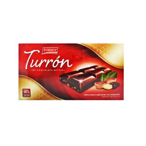 Turrón De Chocolate Bitter 100Gr St Moritz Gran Feria PZO