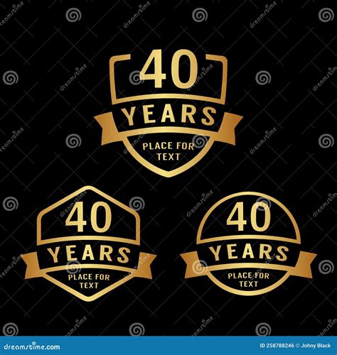 40 Years Anniversary Celebration Logotype 40th Anniversary Logo