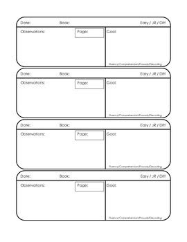 Cute Reader S Workshop Conference Form Sheet By Miss Murphy S Corner