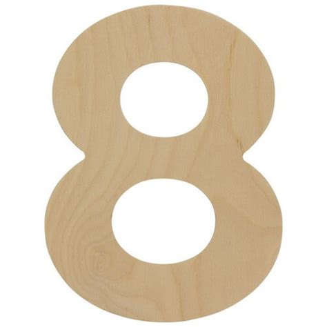 Wooden Number 8 12 Inch Or 8 Inch Unfinished Large Wood Numbers For