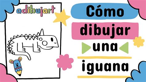 Cómo dibujar una iguana fácil para niños paso a paso Tutorial