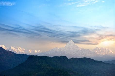 Premium Photo | Sunrise over the himalaya mountains