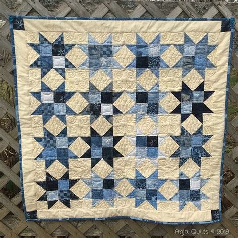 Anja Quilts Winter Stars Baby Quilt