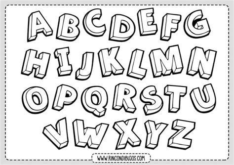 Todas Las Letras Para Colorear Rincon Dibujos Tipos De Letras Abecedario Tipos De Letras