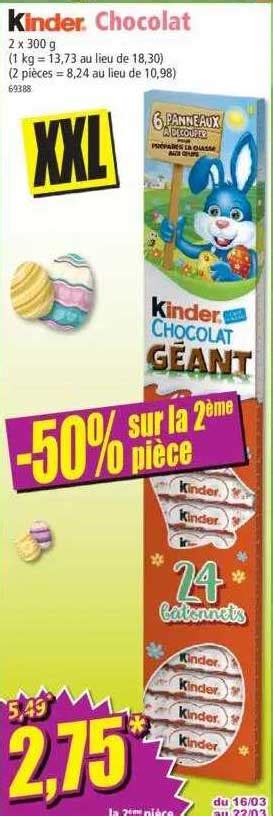 Promo Chocolat Kinder Chez Norma Icatalogue Fr