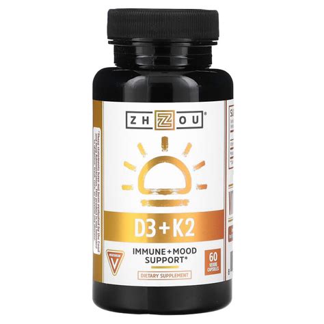 Viên Nang D3 K2 Zhou Nutrition 60 Viên Bổ Sung Vitamin