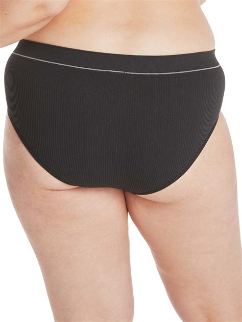 Hanes Originals Womens Seamless Rib Hi Leg Bikini Underwear 3 Pack