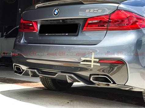 BMW G30 5 Series Installed M Performance Double Layer Rear Diffuser