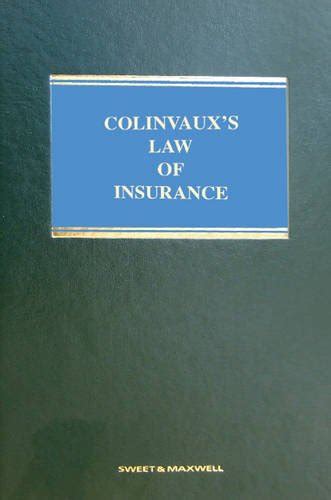 Amazon Colinvaux S Law Of Insurance Mainwork Merkin Professor