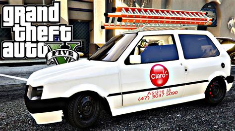 GTA V Carro A Jato Fiat Uno 2010 De Empresa Escada YouTube