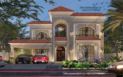 Architect For Design One Kanal House Plan With Exterior Facade Design