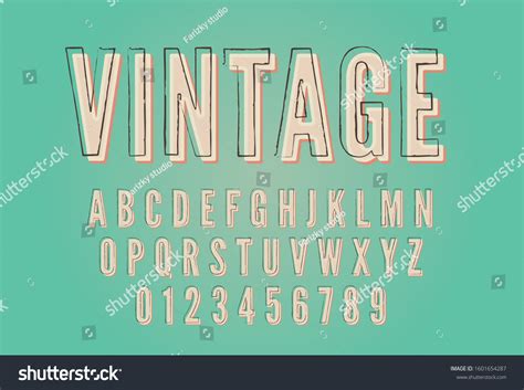 Vintage Retro Font 3d Extrude Text Stock Vector Royalty Free