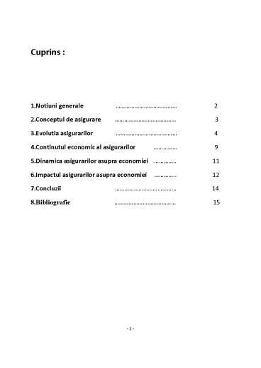 Dinamica I Impactul Asigur Rilor Asupra Economiei Proiect Docx