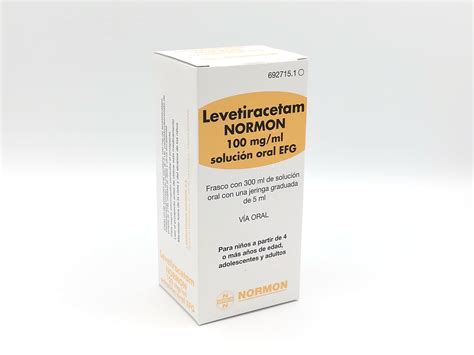 Levetiracetam Normon Efg 100 Mg Ml Solucion Oral 1 Frasco 300 Ml Jeringa Oral 5 Ml Farmacéuticos