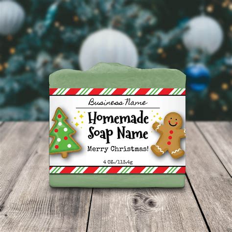 Christmas Soap Label. Holiday Sweets Editable Template. - Etsy