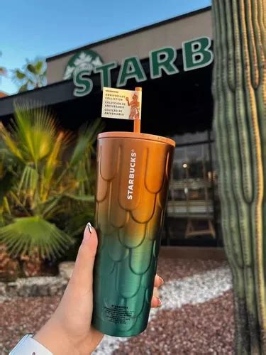 Vaso Starbucks Cola De Sirena 710ml Acero C Popote Tarjeta En Venta