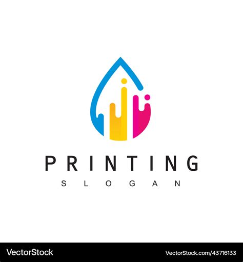 Digital print logo design template using colorful Vector Image