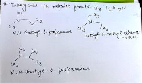 Solved 2 Nomenclature Draw All Tertiary Amines With The Molecular