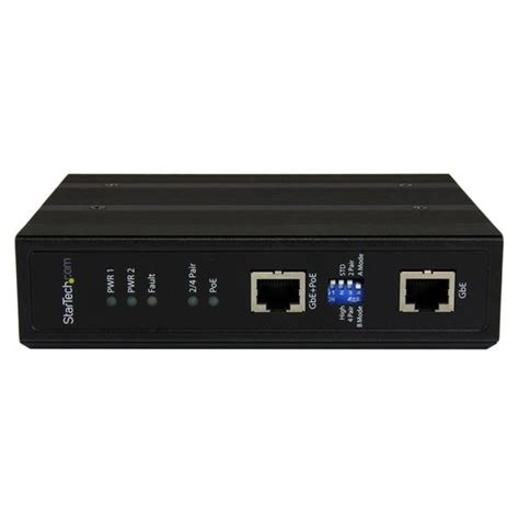 Industrial Gigabit PoE Injector Media Converters StarTech