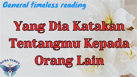 YANG DIA KATAKAN TENTANGMU KEPADA ORANG LAIN Timeless Reading YouTube