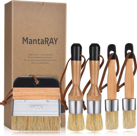 Amazon Mantaray Pieces Chalk And Wax Paint Brushes Bristle