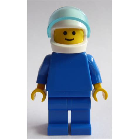 LEGO Man with Blue Torso and White Helmet Minifigure | Brick Owl - LEGO ...