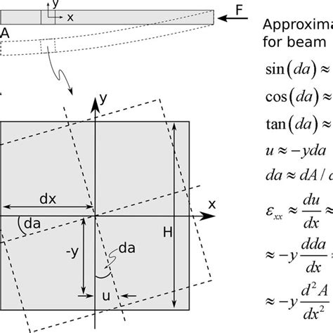 Sketch illustrating the Euler–Bernoulli beam theory and the related... | Download Scientific Diagram