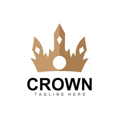 Couronne Logo Royal Design Trône Titulaire Roi Et Reine Icône