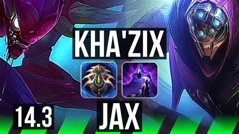 Khazix Vs Jax Jng 13 2 6 Legendary 300 Games Euw Master 14