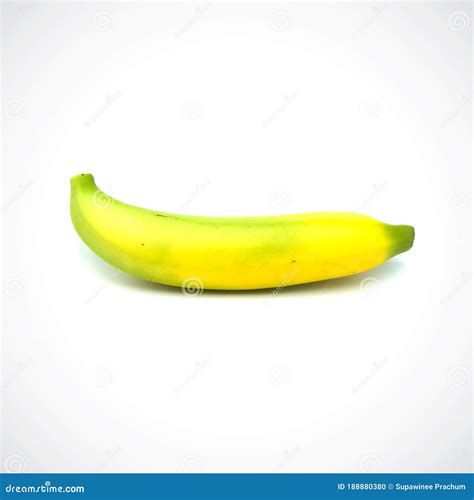 Uma Banana Isolada No Fundo Branco Foto De Stock Imagem De Imagem