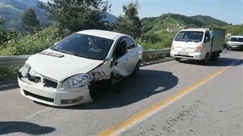 Kastamonu Da Kaza Yapan Otomobilin Tekerle I Koptu