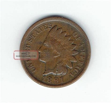 1891 Indian Head Penny; Full Liberty And Some Diamonds