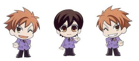 Chibi Haruhi Koaru And Hikaru From Ouran High School Host Club Host