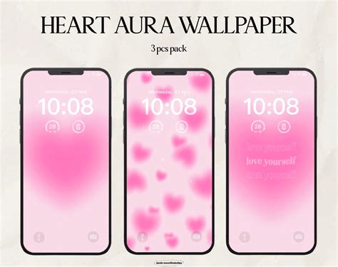 Hearts Iphone Wallpapers Aura Heart Blurred Gradient Aesthetic