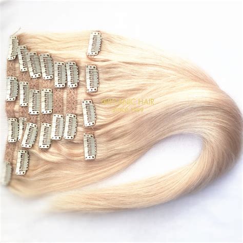 Colored clip in hair extensions - Organic hair